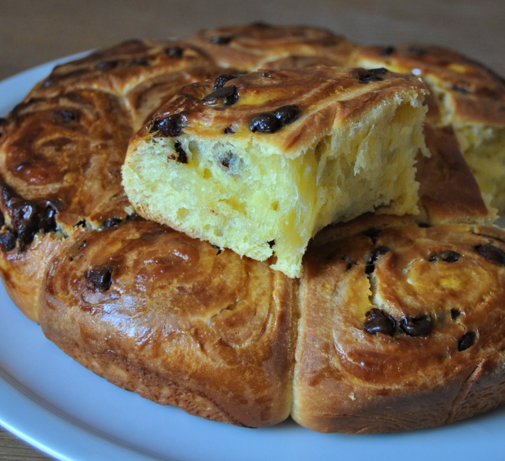 CHINOIS à la crème pâtissière et aux pépites de&nbsp;chocolat