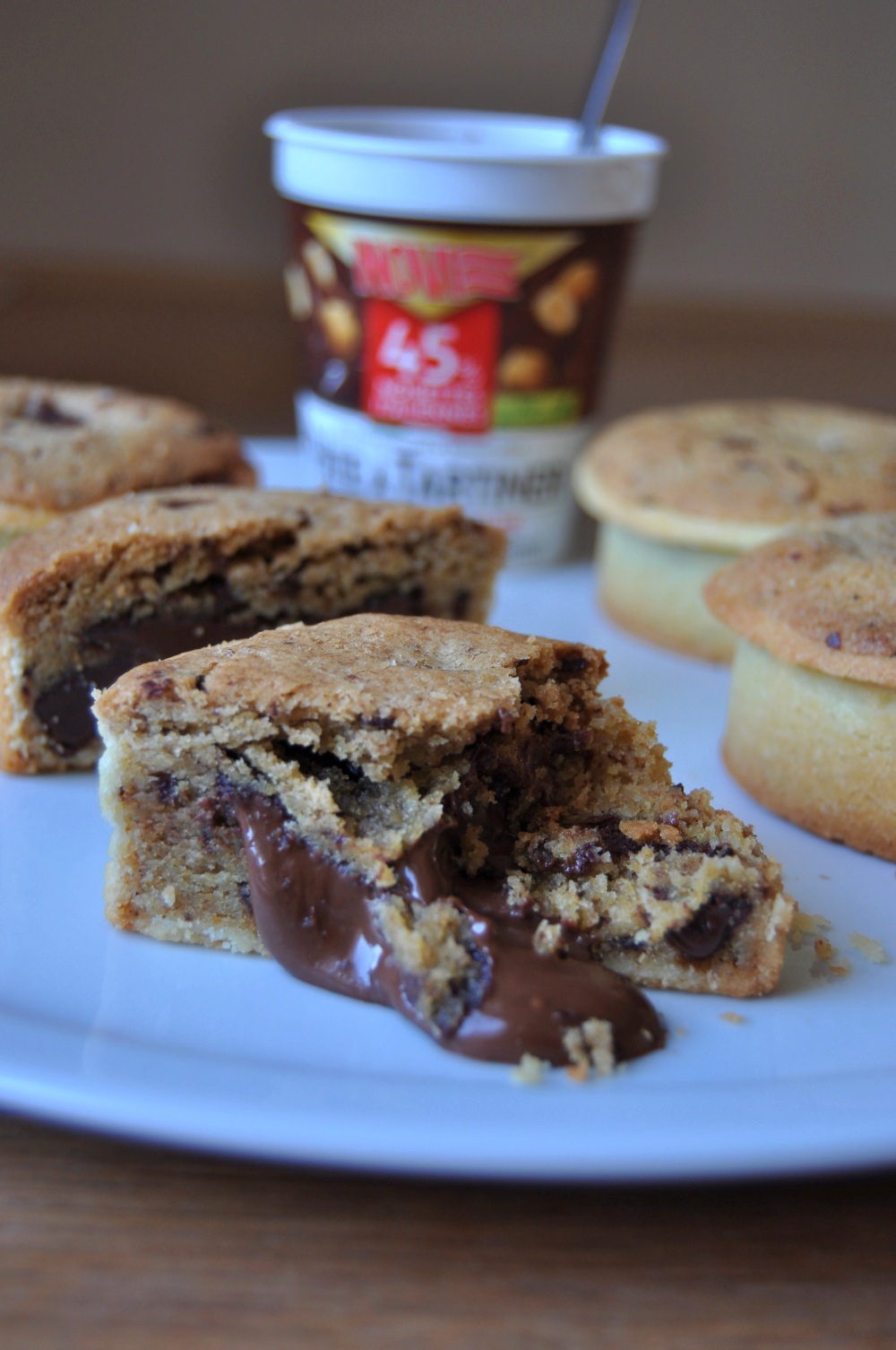 Tartelettes cookies cœur fondant noisette