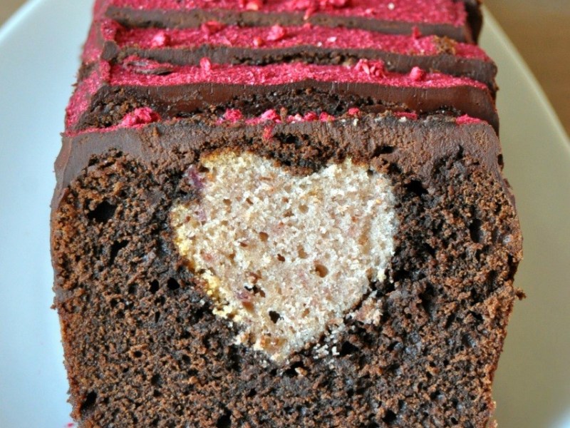Cake Saint Valentin chocolat-framboise