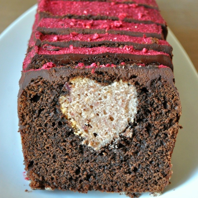 Cake Saint Valentin chocolat-framboise
