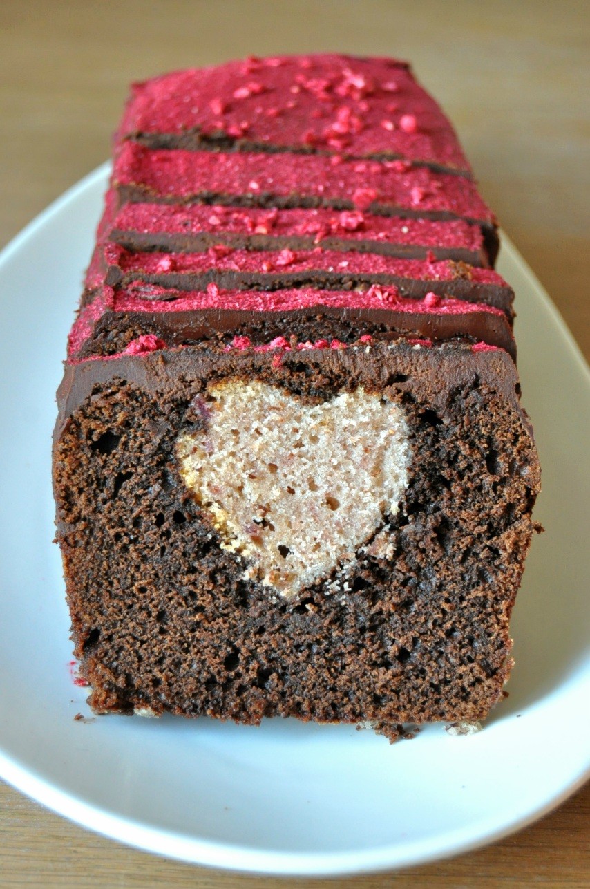 Cake Saint Valentin chocolat-framboise