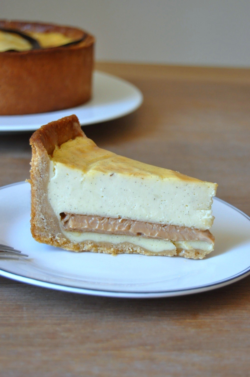 Flan pâtissier vanille, cœur Nocciolata bianca